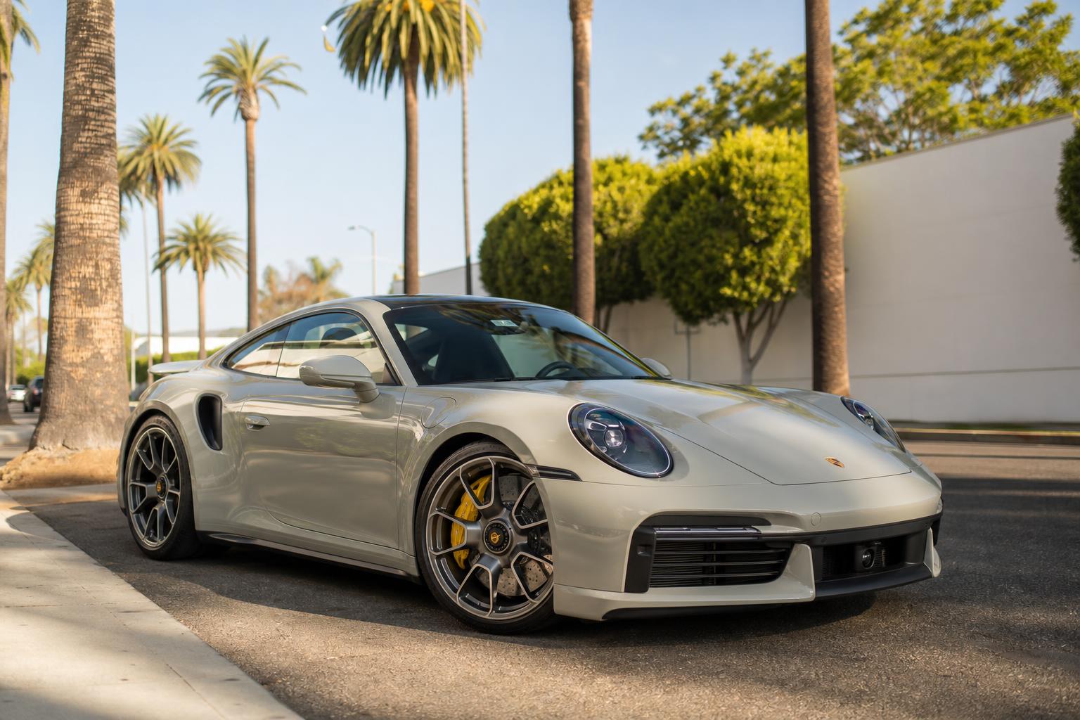 2025 Porsche 911 Turbo S in Chalk